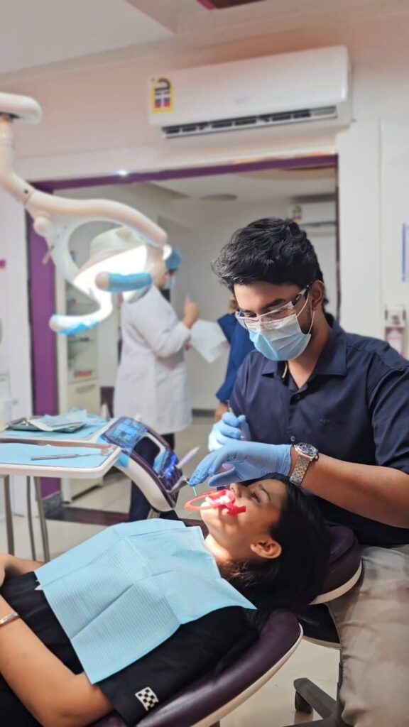 dental cleaning done by a professional dentist in Oman